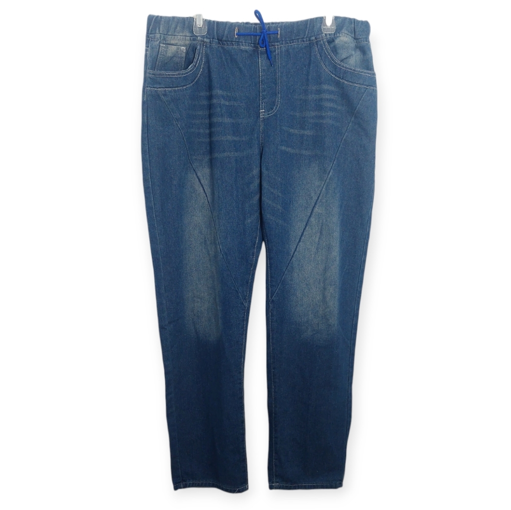 Misslook Women's Size 2XL Pants Pull On Denim Look